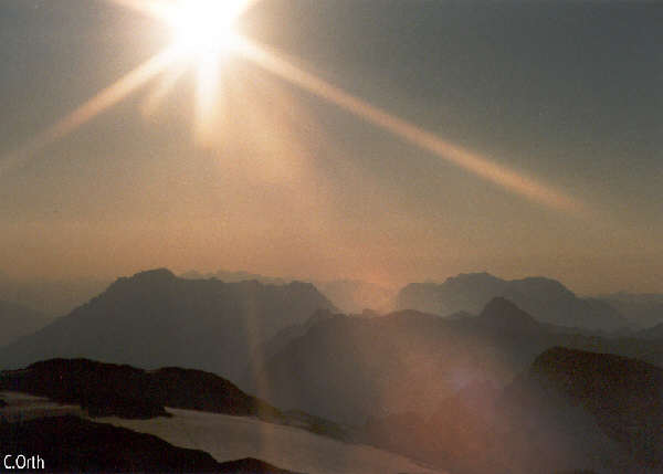 Blick Richtung Westen vom Gipfel