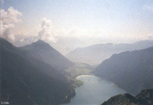 Blick über den Achensee zu den diesigen Zillertaler Alpen